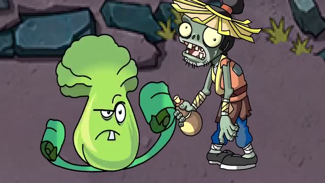 植物大战僵尸:菜问和喝酒小鬼pk拳脚功夫!