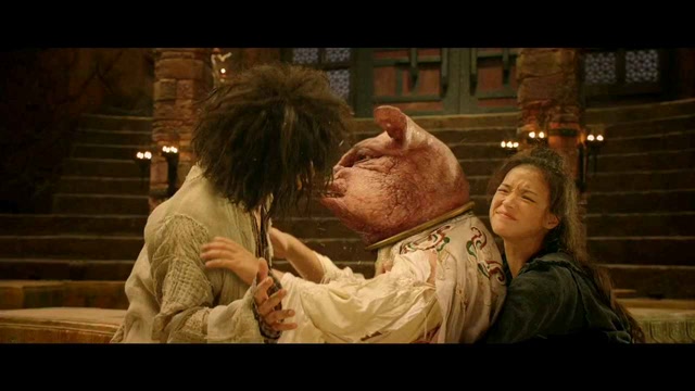 收妖二人组:文章吸了猪妖的元神,舒淇又亲吻文章