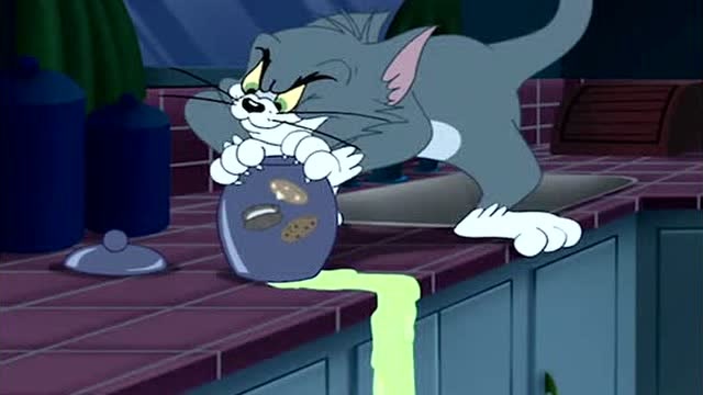猫和老鼠:杰瑞被汤姆扣在了瓶子里,但是他变成了液体逃跑了