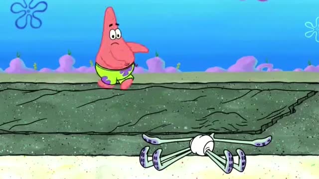 海绵宝宝:派大星的特殊技能,让小章章被压扁,心疼!