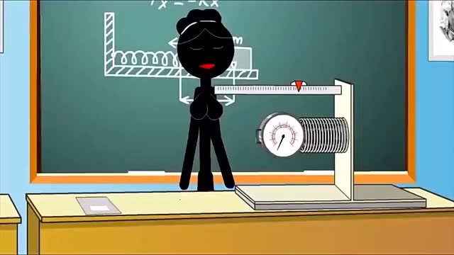 火柴人趣味动画老师上课演示物理实验一不小心被弹飞太倒霉