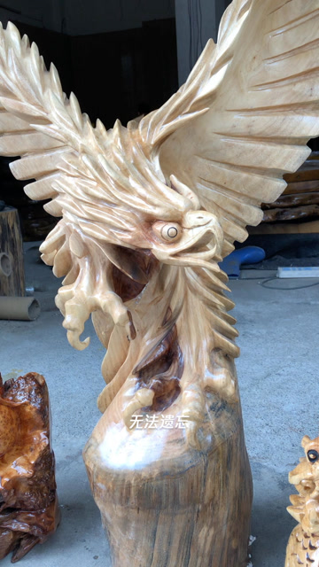 鹰雕刻图片大全木头图片