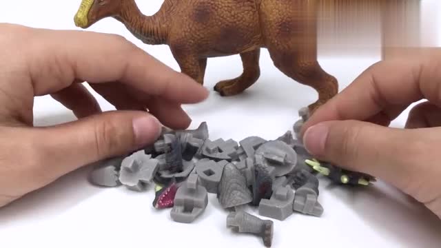 副栉龙恐龙积木拼装戟龙