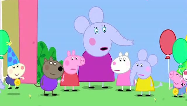 小猪佩奇:埃德蒙的派对好有趣,有好多好吃的,好玩的