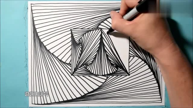 有趣的线条画足以让人产生视觉错觉