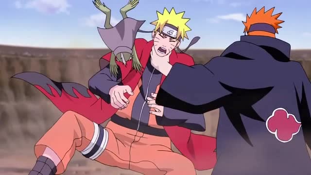 火影忍者 鸣人vs佩恩,第二波,佩恩天道的反击