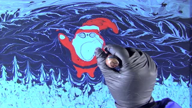 20200306圣诞老人送礼物 阿夏水影画