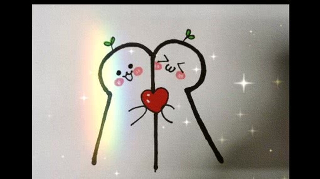 简笔画 爱心表白