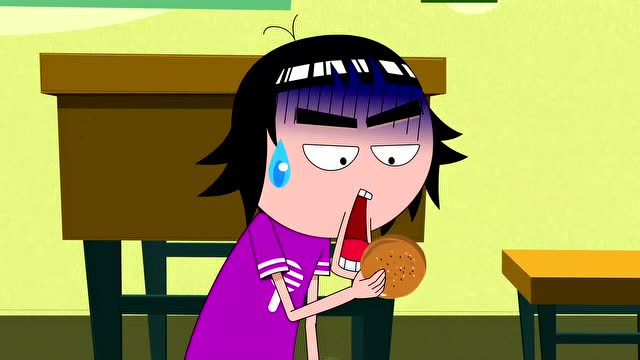 阿u:阿u居然把男人婆的自画像看成大饼