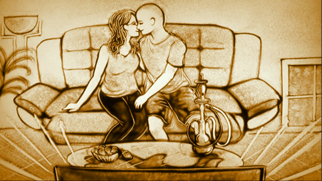 爱情沙画《下辈子不一定遇见》,愿有情人珍惜这段上天赐的情缘!