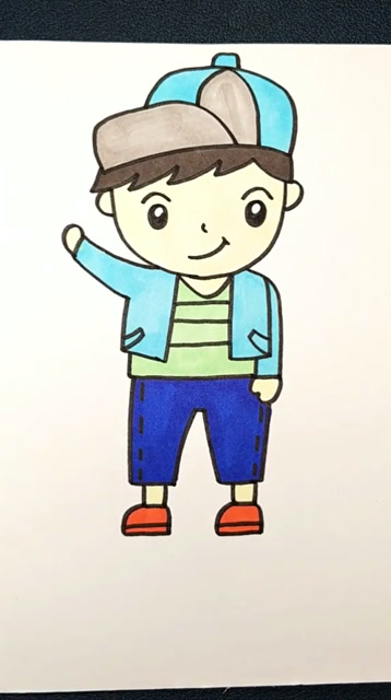 小男孩简笔画
