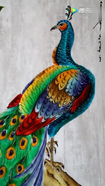 果酱画之孔雀开屏