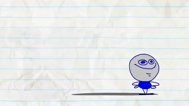 搞笑铅笔动画,躲不开的石头,铅笔人很郁闷