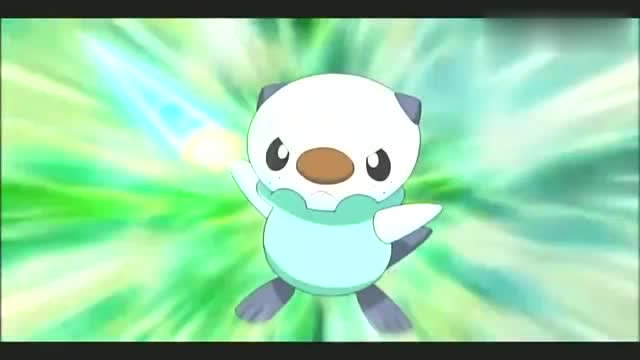 精灵宝可梦:水水獭被凯撒打倒摔了下来,小智担心的叫他