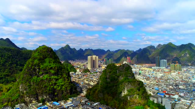 广西马山县航拍