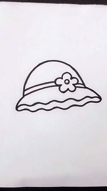 儿童太阳帽简笔画图片