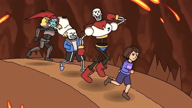 传说之下:sans和骷髅为什么跟着弗里斯克一直跑?背影太美了