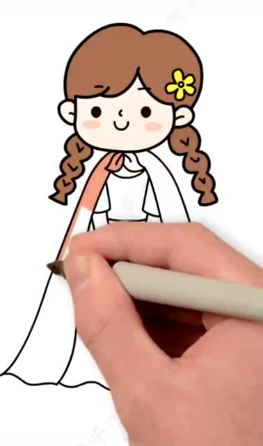 一分钟简笔画:漂亮的公主殿下