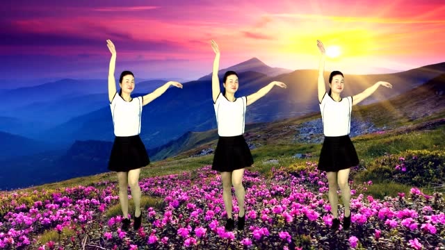 火爆网红步子舞《等到花儿开》一江春水东入海 花前月下独徘徊