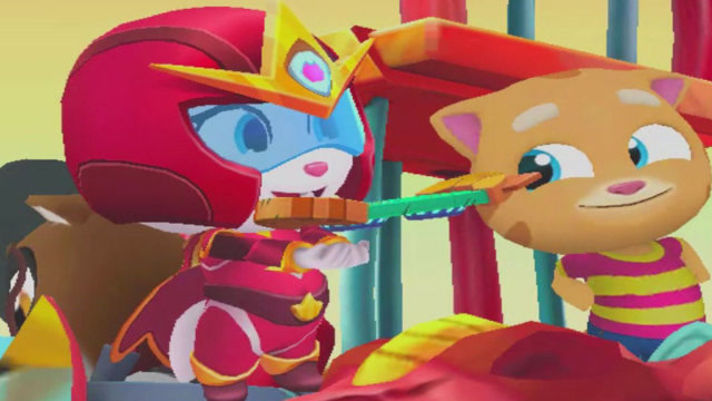 汤姆猫炫跑游戏 金杰猫变身滑板英雄金杰猫