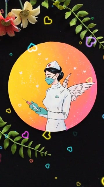 爸爸画的天使vs我画的天使白衣天使最美丽