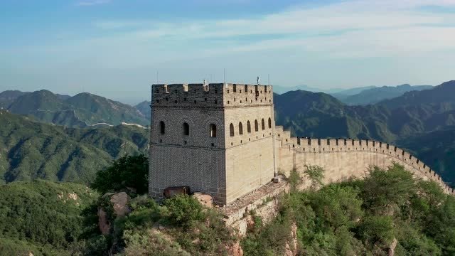 环绕航拍北京八达岭长城敌楼——北八楼4k风貌