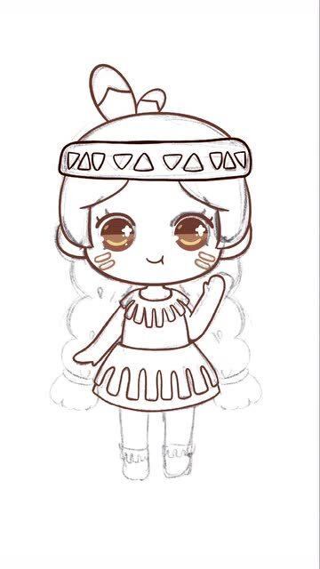 手绘迷你世界人物 妮妮画画视频 画画过程