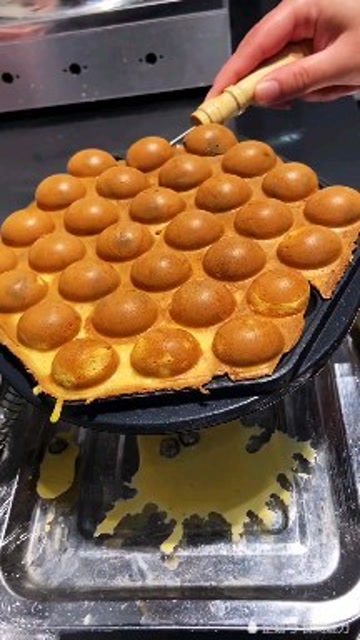 珍珠鸡蛋仔好不好吃,听声音你就知道了