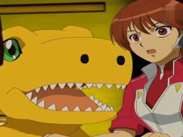 亚古兽:大哥,我好紧张.大门大:傻瓜,怕什么