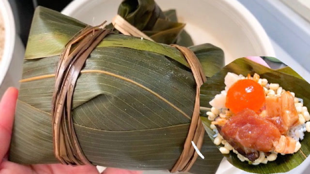 新手一看就学会包的五角粽,咸香软糯,南方朋友有口福了,自己做的不比