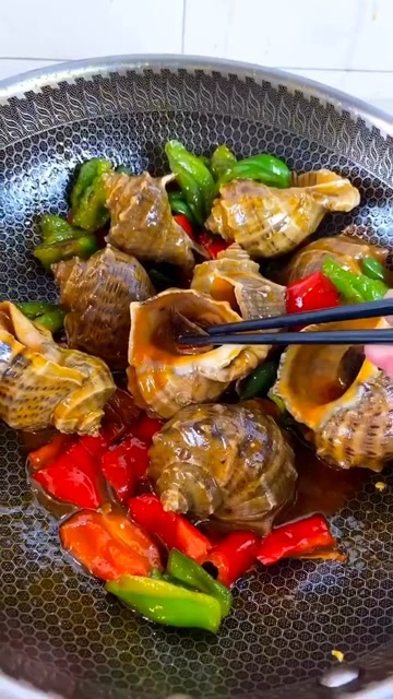 红烧大海螺,比清蒸的原味要好吃!