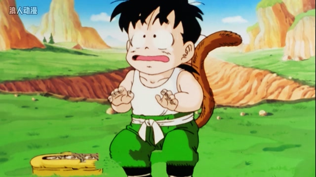 四岁的小悟饭,被比克带到毫无人烟的地方,让其独自生存六个月