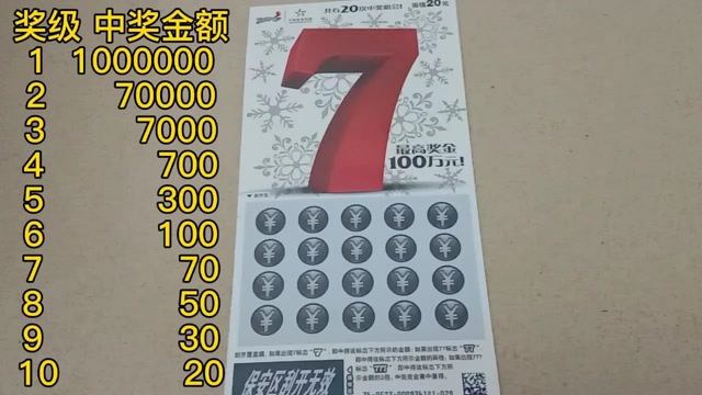 刮刮乐第十二期,买好馒头刮大7