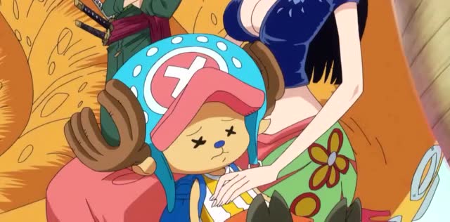 海贼王:乔巴大招之后 直接躺罗宾大腿上,山治各种羡慕嫉妒恨!