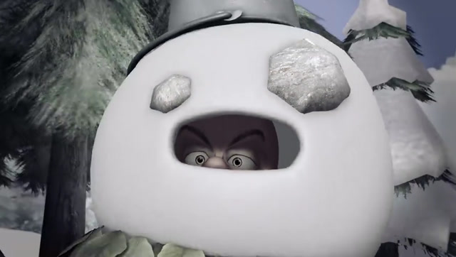 熊出没 光头强装雪怪吓坏动物们