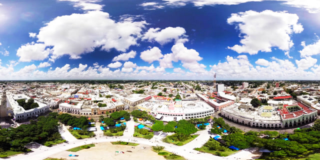 坐落在墨西哥东南部的梅里达小镇