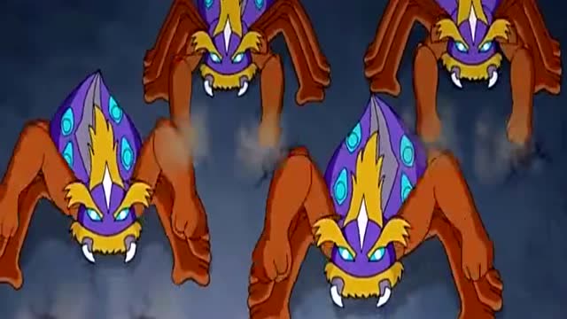 晶码战士青龙玄武朱雀白虎四大超能战兽大战食人蜘蛛