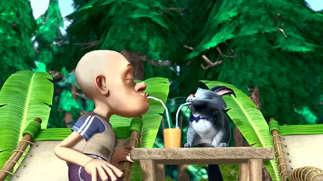 光头强和肥波联手,打败了动物们,却被李老板送来的电风扇搞砸了.