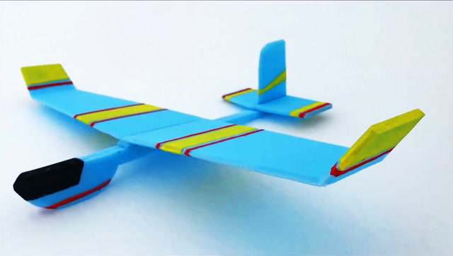 手工diy,教你如何制作玩具飞机,非常好玩,关键是飞的远