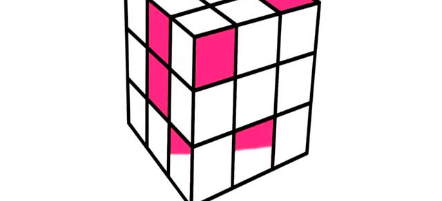 少儿早教卡通简笔画教你画魔方涂颜色真神奇呀