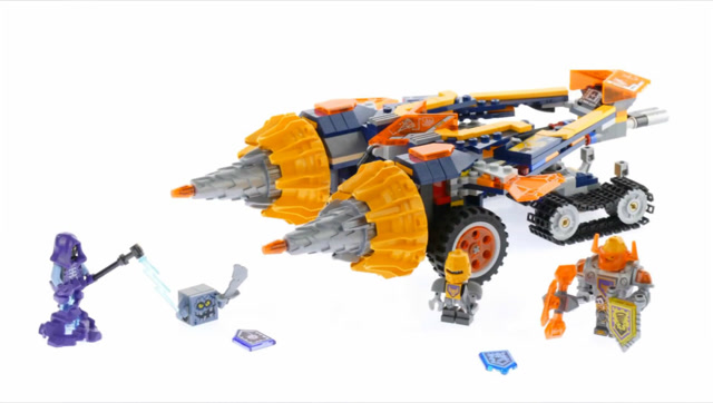 快速搭建乐高积木未来骑士团系列70354,艾克索的巨无霸钻孔战车