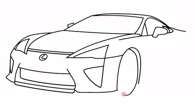 一学就会的简笔画,画辆雷克萨斯lfa 你也行