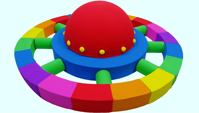 太空沙diy彩色飞碟造型,果真是造型百变!