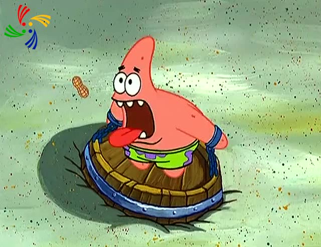 海绵宝宝:一个花生丢了出来,派大星张大了嘴接着