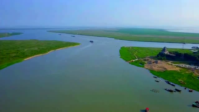 航拍中国最大的淡水湖和湿地公园,美丽的鄱阳湖