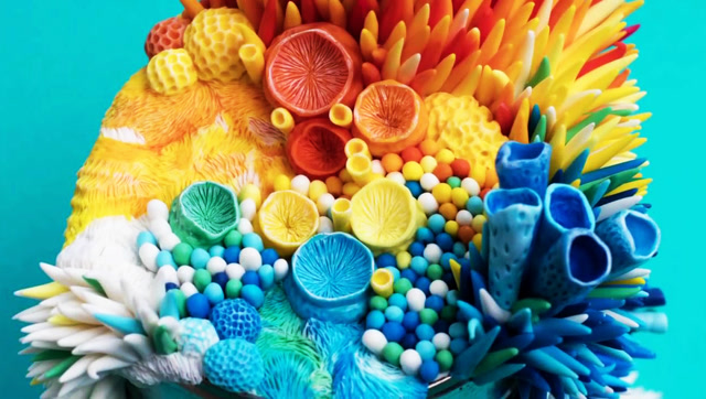 diy创意手工粘土软陶制作漂亮的海底珊瑚装饰品