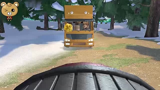 熊出没:光头强开来一辆特别大的卡车,熊大追他.