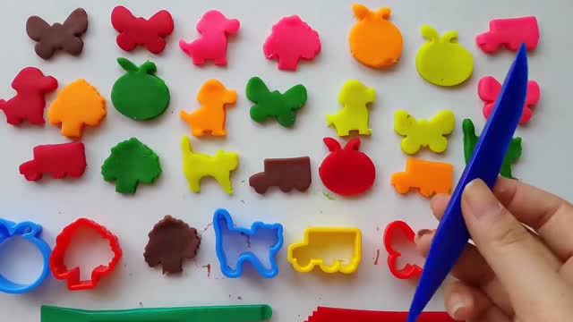 五颜六色的橡皮泥简笔画手工课2