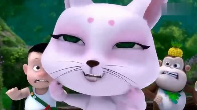 熊出没: 小月亮哭着说下雨天,真烦人!