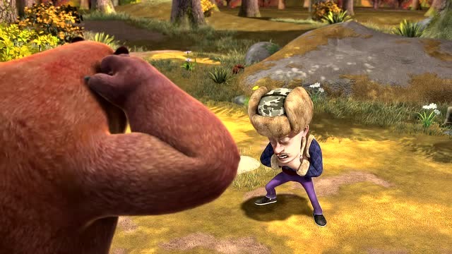 熊出没:熊二在和熊二玩捉迷藏的时候,抓到了回来拿斧头的光头强!